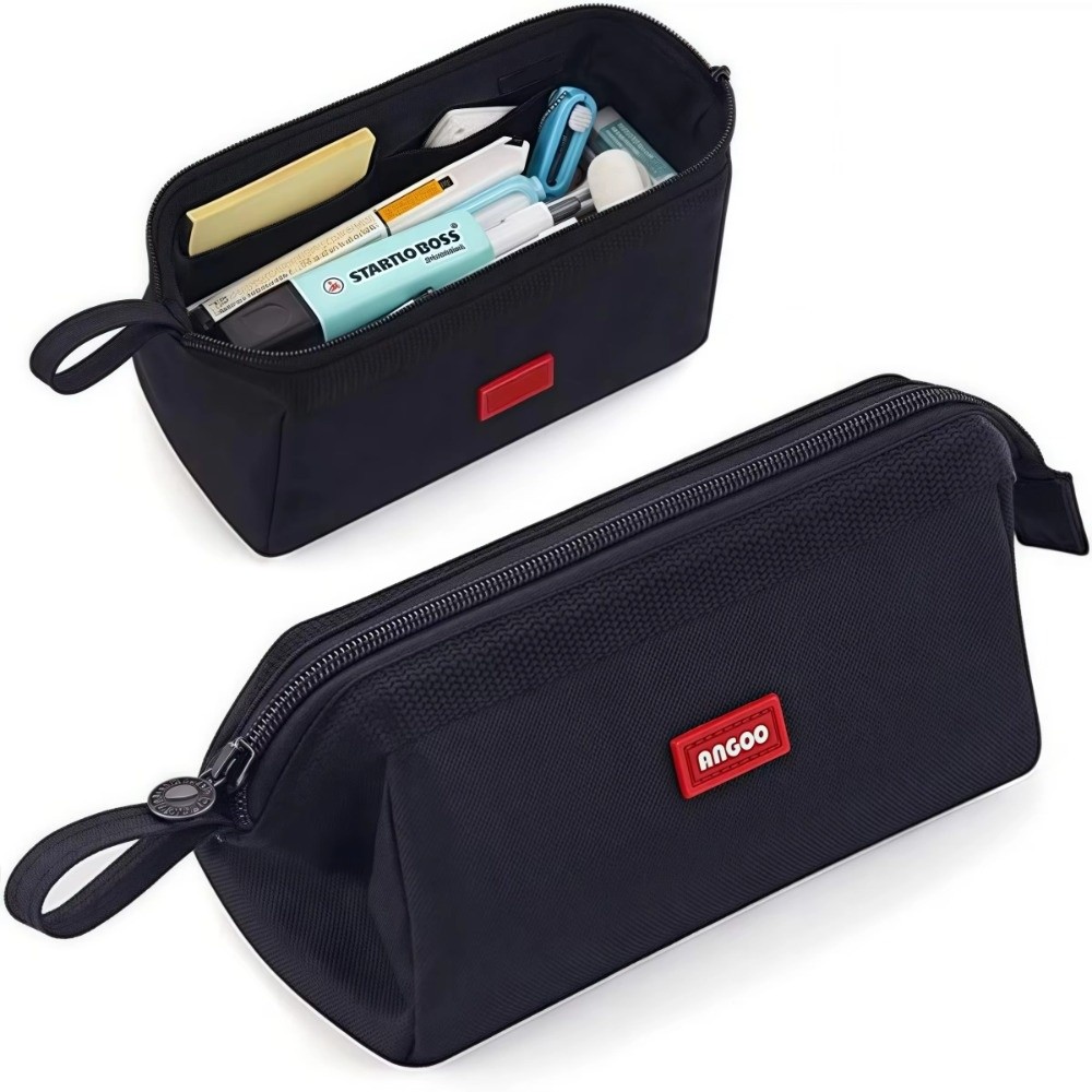 Aesthetic Large Pencil Case Pouch - Astuccio in Tessuto Oxford, Design Semplice,