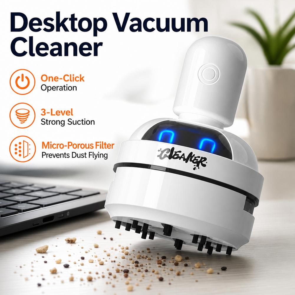 Aspirapolvere da scrivania ric - Mini Desktop Vacuum Cleaner For Eraser Dust recensione e prezzo